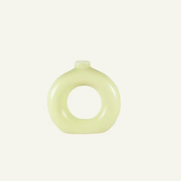 Donut_Vase_5_Inch_Cream_Ceramic_Flower_Vase_For_Living_Room,_Bedroom,_Dining_Table,_Home_Decoration,_Artificial_Flowers_(L_-_13_X_W_-_3.5_X_H_-_13_Cm)