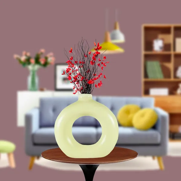 Donut_Vase_8_Inch_Cream_Ceramic_Flower_Vase_For_Living_Room,_Bedroom,_Dining_Table,_Home_Decoration,_Artificial_Flowers_(L_-_21_X_W_-_6_X_H_-_20_Cm)