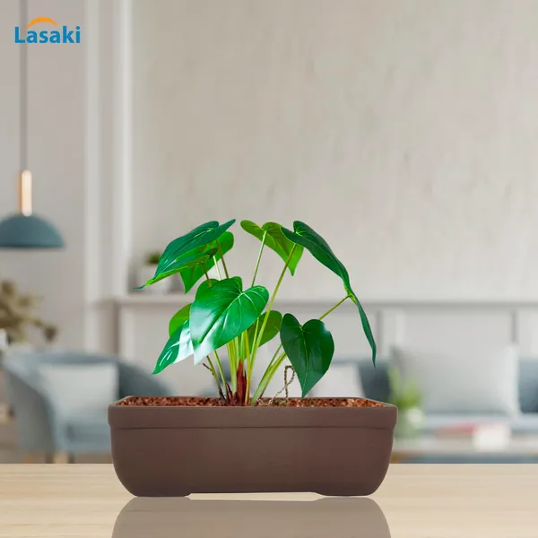 Rectangle_Truffle_Rec003_Ceramic_Pots_For_Indoor_Plants,Bonsai,Planters,Gamla,Outdoor,Balcony,Home,Garden,Office_Decor,Succulent(L_-_20_X_W_-_13_X_H_-_6.5_Cm)