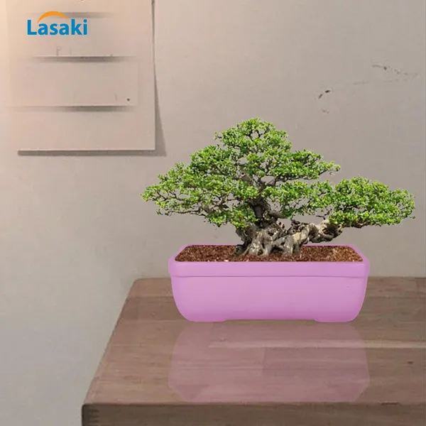 Rectangle_Purple_Rec003_Ceramic_Pots_For_Indoor_Plants,Bonsai,Planters,Gamla,Outdoor,Balcony,Home,Garden,Office_Decor,Succulent(L_-_20_X_W_-_13_X_H_-_6.5_Cm)