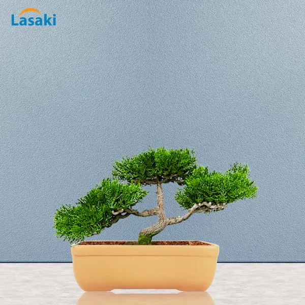 Rectangle_Ginger_Rec003_Ceramic_Pots_For_Indoor_Plants,Bonsai,Planters,Gamla,Outdoor,Balcony,Home,Garden,Office_Decor,Succulent(L_-_20_X_W_-_13_X_H_-_6.5_Cm)