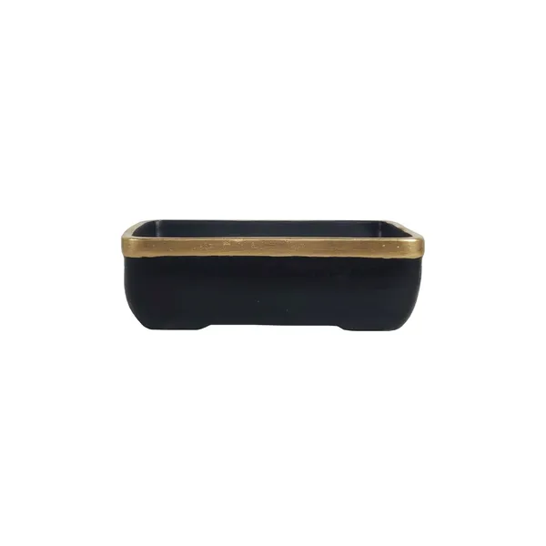 Rectangle_Black_Gold_Rec003_Ceramic_Pots_For_Indoor_Plants,Bonsai,Planters,Gamla,Outdoor,Balcony,Home,Garden,Office_Decor,Succulent(L_-_20_X_W_-_13_X_H_-_6.5_Cm)