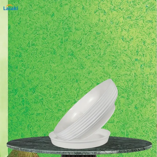 Camry_Medium_White_With_Plate_R6_White_Ceramic_Pots_For_Indoor_Plant,Bonsai,Planters,Gamla,Outdoor,Home,Garden,Succulent(Camry_Medium-H-7.5Cmxd-23Cm,Plate-H-2.5Xd-16)