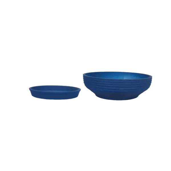 Camry_Medium_Blue_With_Plate_R6_Blue_Ceramic_Pots_For_Indoor_Plant,Bonsai,Planters,Gamla,Outdoor,Home,Garden,Succulent(Camry_Medium-H-7.5Cmxd-23Cm,Plate-H-2.5Xd-16)