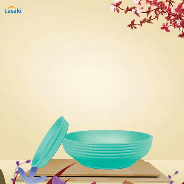 Camry_Medium_Aqua_With_Plate_R6_Aqua_Ceramic_Pots_For_Indoor_Plant,Bonsai,Planters,Gamla,Outdoor,Home,Garden,Succulent(Camry_Medium-H-7.5Cmxd-23Cm,Plate-H-2.5Xd-16)