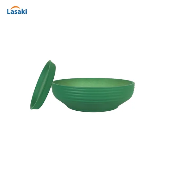 Camry_Medium_Deep_Jungle_With_Plate_R6_Deep_Jungle_Ceramic_Pots_For_Indoor,Bonsai,Planters,Home,Garden,Succulent(Camry_Medium-H-7.5Cmxd-23Cm,Plate-H-2.5Xd-16)