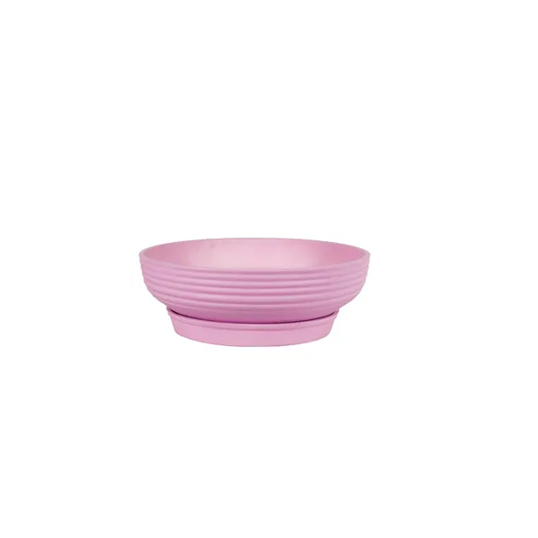 Camry_Medium_Purple_With_Plate_R6_Purple_Ceramic_Pots_For_Indoor,Bonsai,Planters,Gamla,Outdoor,Home,Garden,(Camry_Medium-H-7.5Cmxd-23Cm,Plate-H-2.5Xd-16)