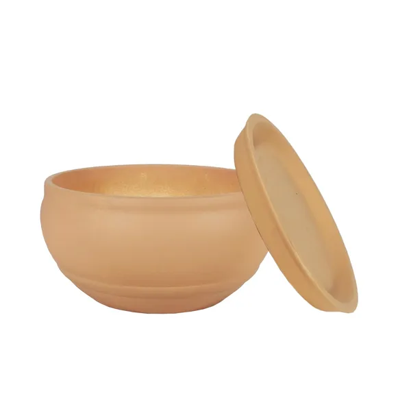 Bowl_Small_Ginger_With_Plate_Ginger_R4_Ceramic_Pots_For_Indoor_Plants,Planters,Flower,Gamla,Outdoor,Balcony,Home,Garden,Decor,Succulent(Bowl-H-8Cmxd-15Cm,Plate-H-2Xd-13Cm)
