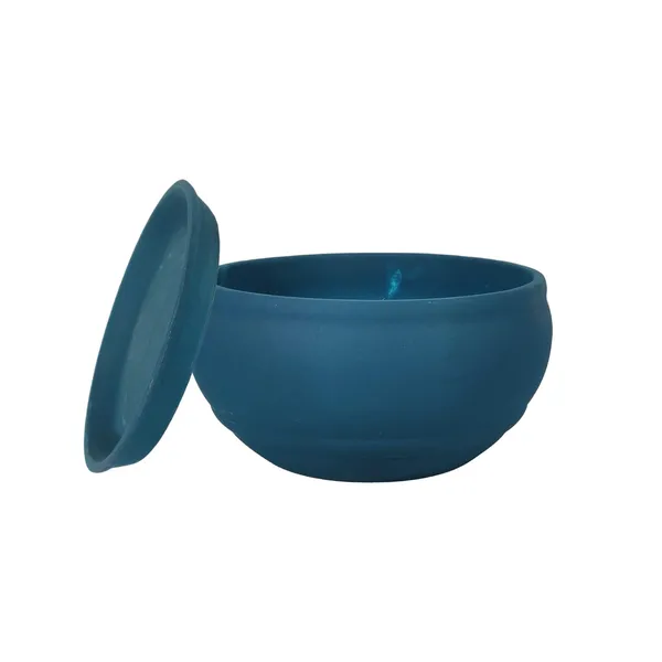 Bowl_Small_Blue_With_Plate_Blue_R4_Ceramic_Pots_For_Indoor_Plants,Planters,Flower,Gamla,Outdoor,Balcony,Home,Garden,Decor,Succulent(Bowl-H-8Cmxd-15Cm,Plate-H-2Xd-13Cm)