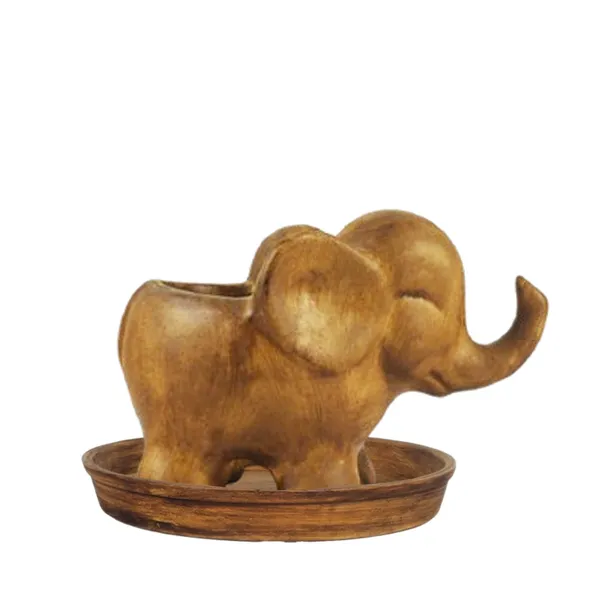 Jumbo_Antique_With_Plate_Antique_R4_Ceramic_Pots_For_Indoor_Plants,Planters,Flower,Gamla,Outdoor,Balcony,Home,Garden,Decor(Pot-L-18_X_W-10_X_H-12_Cm,Plate-H-2Xd-13Cm)