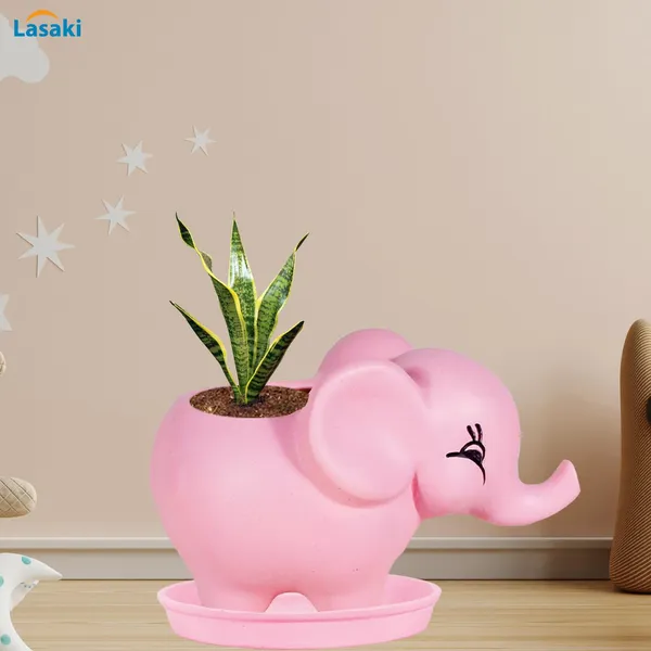 Jumbo_Purple_With_Plate_Purple_R4_Ceramic_Pots_For_Indoor_Plants,Planters,Flower,Gamla,Outdoor,Balcony,Home,Garden,Decor(Pot-L-18_X_W-10_X_H-12_Cm,Plate-H-2Xd-13Cm)