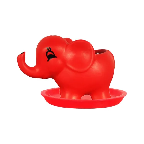 Jumbo_Red_With_Plate_Red_R4_Ceramic_Pots_For_Indoor_Plants,Planters,Flower,Gamla,Outdoor,Balcony,Home,Garden,Decor(Pot-L-18_X_W-10_X_H-12_Cm,Plate-H-2Xd-13Cm)