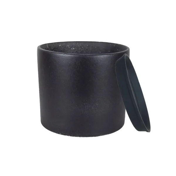 Sara_4_Inch_Black_With_Plate_Black_R5_Ceramic_Pots_For_Indoor_Plants,Planters,Flower,Gamla,Outdoor,Balcony,Home,Garden,Decor(Pot-H-10.5Cmxd-12Cm,Plate-H-2Xd-15Cm)