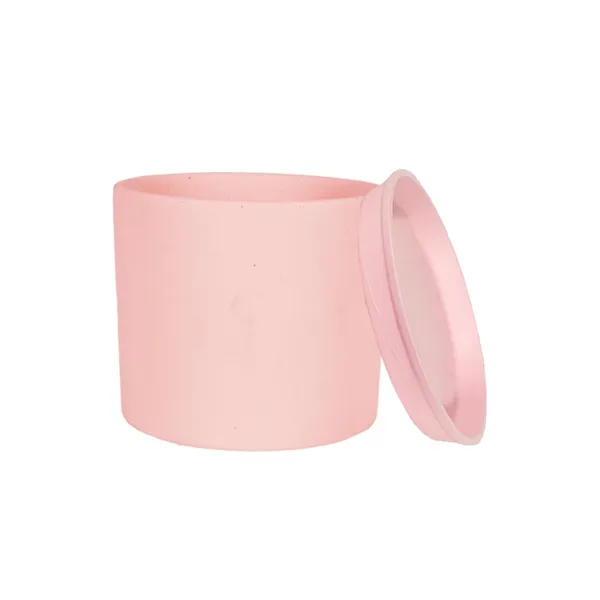 Sara_5_Inch_Pink_With_Plate_Pink_R6_Ceramic_Pots_For_Indoor_Plants,Planters,Flower,Gamla,Outdoor,Balcony,Home,Garden,Decor(Pot-H-13Cmxd-14Cm,Plate-H-2.5Xd-16Cm)
