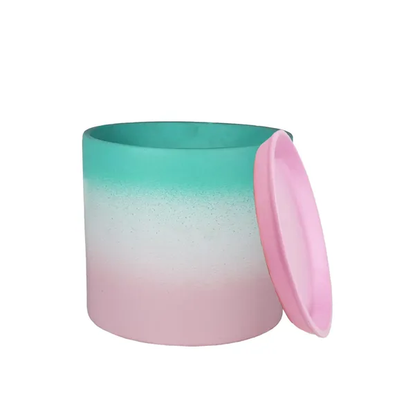 Sara_5_Inch_3T_Pwa_With_Plate_Pink_R6_Ceramic_Pots_For_Indoor_Plants,Planters,Flower,Gamla,Outdoor,Balcony,Home,Garden,Decor(Pot-H-13Cmxd-14Cm,Plate-H-2.5Xd-16Cm)