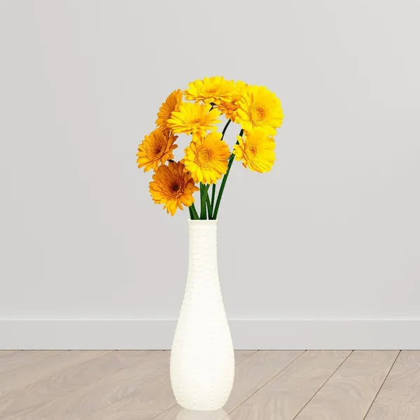 Finch_Small_Cream_Ceramic_Flower_Vase_For_Living_Room,_Bedroom,_Dining_Table,_Home_Decoration,_Artificial_Flowers_(D_-_9_X_H_-_21Cm)
