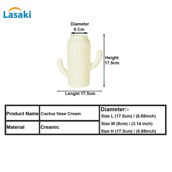 Cactus_Vase_Cream_Ceramic_Flower_Vase_For_Living_Room,_Bedroom,_Dining_Table,_Home_Decoration,_Artificial_Flowers_(L_-_17.5_X_W_-_8_X_H_-_17.5_Cm)