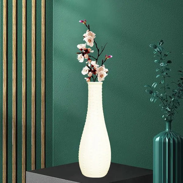 Finch_Big_Cream_Ceramic_Flower_Vase_For_Living_Room,_Bedroom,_Dining_Table,_Home_Decoration,_Artificial_Flowers_(D_-_11.5_X_H_-_34_Cm)
