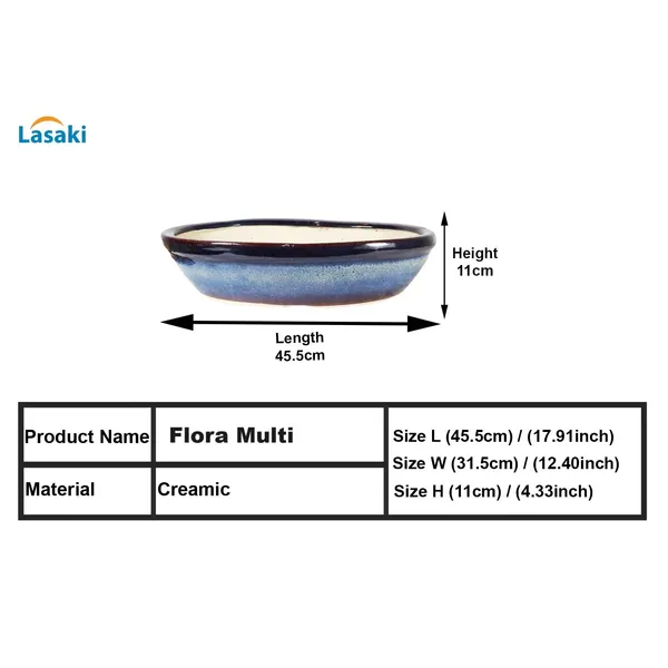 Flora_Multi_Ceramic_Pots_For_Indoor_Plants,Bonsai,Planters,Gamla,Outdoor,Balcony,Home,Garden,Office_Decor,Succulent(L_-_45.5_X_W_-_31.5_X_H_-_11_Cm)