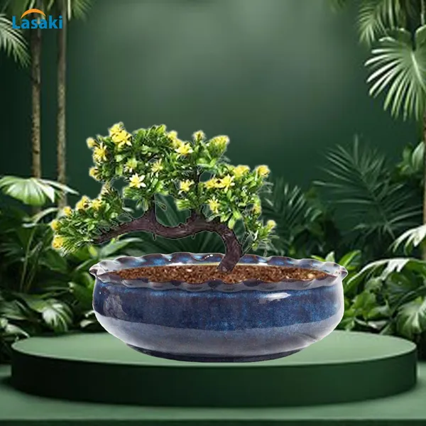 Twist_Medium_Multi_Ceramic_Pots_For_Indoor_Plants,Bonsai,Planters,Gamla,Outdoor,Balcony,Home,Garden,Office_Decor,Succulent(H-8.5_X_D-23.5_Cm)