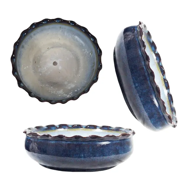 Twist_Small_Multi_Ceramic_Pots_For_Indoor_Plants,Bonsai,Planters,Gamla,Outdoor,Balcony,Home,Garden,Office_Decor,Succulent(H-6.5_X_D-16.5_Cm)