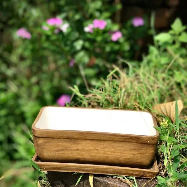 Rectangle_Antique_Rec003_With_Plate_Antique_Rec003_Ceramic_Pots_For_Indoor_Plants,Bonsai,Planters,Gamla,Outdoor,Balcony,Home,Garden,Succulent