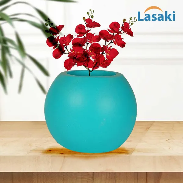 Peblo_Small_Aqua_Ceramic_Pots_For_Indoor_Plants,_Planters,Gamla,Outdoor,Balcony,Home,Round,Garden,_Office_Decor,Succulent(H_-_7_X_D_-_9_Cm)