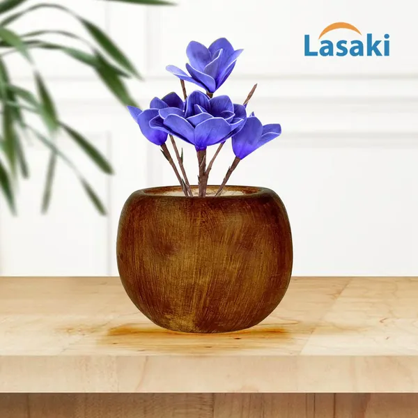Peblo_Big_Antique_Ceramic_Pots_For_Indoor_Plants,_Planters,Gamla,Outdoor,Balcony,Home,Round,Garden,_Office_Decor,Succulent(H_-_8.5_X_D_-_11_Cm)
