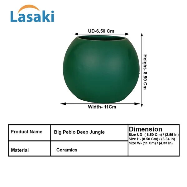 Peblo_Big_Deep_Jungle_Ceramic_Pots_For_Indoor_Plants,_Planters,Gamla,Outdoor,Balcony,Home,Round,Garden,_Office_Decor,Succulent(H_-_8.5_X_D_-_11_Cm)