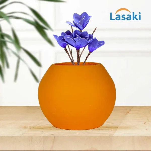 Peblo_Big_Lily_Ceramic_Pots_For_Indoor_Plants,_Planters,Gamla,Outdoor,Balcony,Home,Round,Garden,_Office_Decor,Succulent(H_-_8.5_X_D_-_11_Cm)