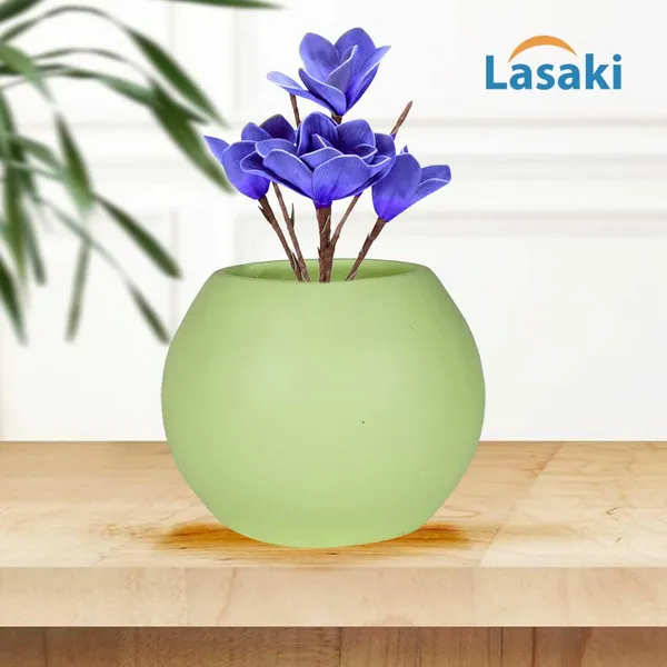 Peblo_Big_Mint_Ceramic_Pots_For_Indoor_Plants,_Planters,Gamla,Outdoor,Balcony,Home,Round,Garden,_Office_Decor,Succulent(H_-_8.5_X_D_-_11_Cm)