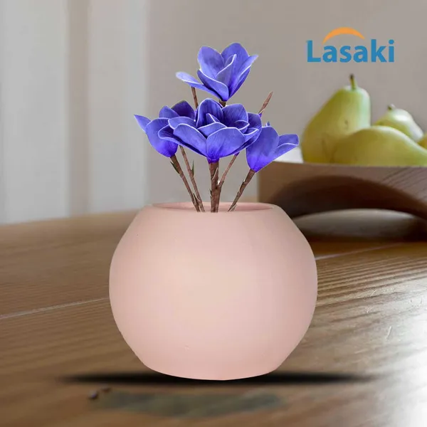 Peblo_Big_Pink_Ceramic_Pots_For_Indoor_Plants,_Planters,Gamla,Outdoor,Balcony,Home,Round,Garden,_Office_Decor,Succulent(H_-_8.5_X_D_-_11_Cm)
