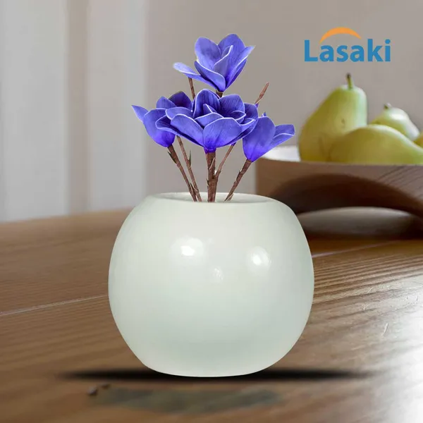 Peblo_Big_White_Ceramic_Pots_For_Indoor_Plants,_Planters,Gamla,Outdoor,Balcony,Home,Round,Garden,_Office_Decor,Succulent(H_-_8.5_X_D_-_11_Cm)