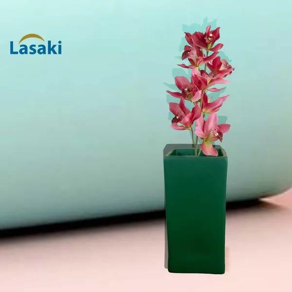 Tower_Small_Deep_Jungle_Ceramic_Flower_Vase_For_Living_Room,_Bedroom,_Dining_Table,_Home_Decoration,_Artificial_Flowers_(L_-_6.5_X_W_-_6.5._X_H_-_13_Cm)