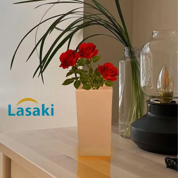 Tower_Small_Ginger_Ceramic_Flower_Vase_For_Living_Room,_Bedroom,_Dining_Table,_Home_Decoration,_Artificial_Flowers_(L_-_6.5_X_W_-_6.5._X_H_-_13_Cm)
