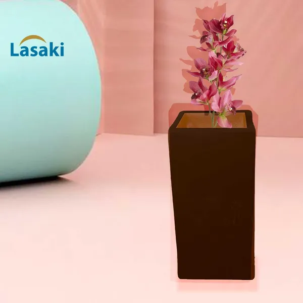 Tower_Small_Truffle_Ceramic_Flower_Vase_For_Living_Room,_Bedroom,_Dining_Table,_Home_Decoration,_Artificial_Flowers_(L_-_6.5_X_W_-_6.5._X_H_-_13_Cm)