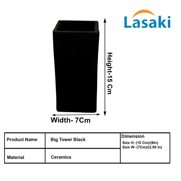 Tower_Big_Black_Ceramic_Flower_Vase_For_Living_Room,_Bedroom,_Dining_Table,_Home_Decoration,_Artificial_Flowers_(L_-_7_X_W_-_7_X_H_-_15_Cm)