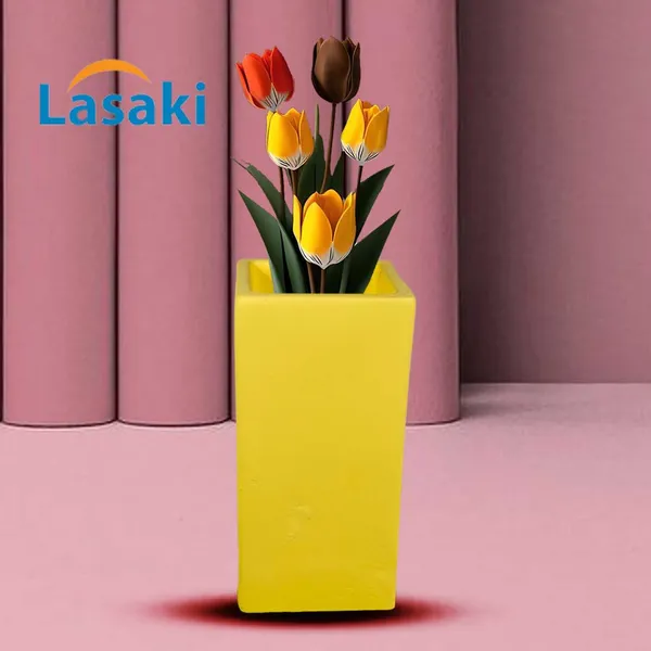 Tower_Big_Saffron_Ceramic_Flower_Vase_For_Living_Room,_Bedroom,_Dining_Table,_Home_Decoration,_Artificial_Flowers_(L_-_7_X_W_-_7_X_H_-_15_Cm)