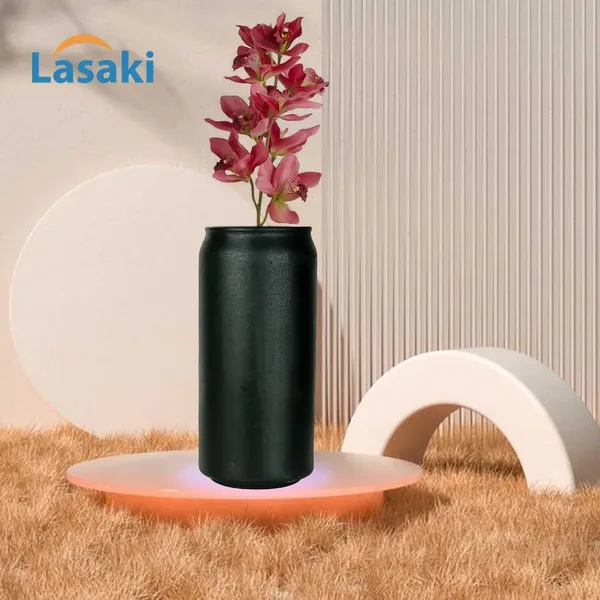 Can_Big_Black_Ceramic_Flower_Vase_For_Living_Room,_Bedroom,_Dining_Table,_Home_Decoration,_Artificial_Flowers_(D-_7_X_H_-_15_Cm)