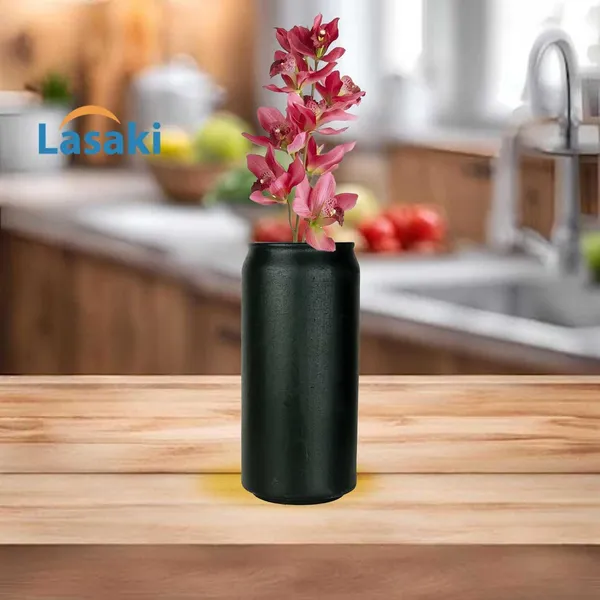 Can_Big_Black_Ceramic_Flower_Vase_For_Living_Room,_Bedroom,_Dining_Table,_Home_Decoration,_Artificial_Flowers_(D-_7_X_H_-_15_Cm)