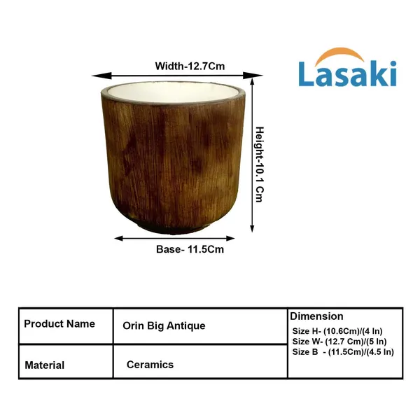 Orin_Big_Antique_Ceramic_Pots_For_Indoor_Plants,_Planters,Gamla,Outdoor,Balcony,Home,Round,Garden,_Office_Decor,Succulent(H_-_11.5_X_D_-_13_Cm)