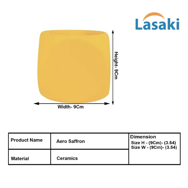 Aero_Saffron_Ceramic_Pots_For_Indoor_Plants,_Planters,Gamla,Outdoor,Balcony,Home,Round,Garden,_Office_Decor,Succulent(L-9_X_W_-_9_X_H_-_9_Cm)