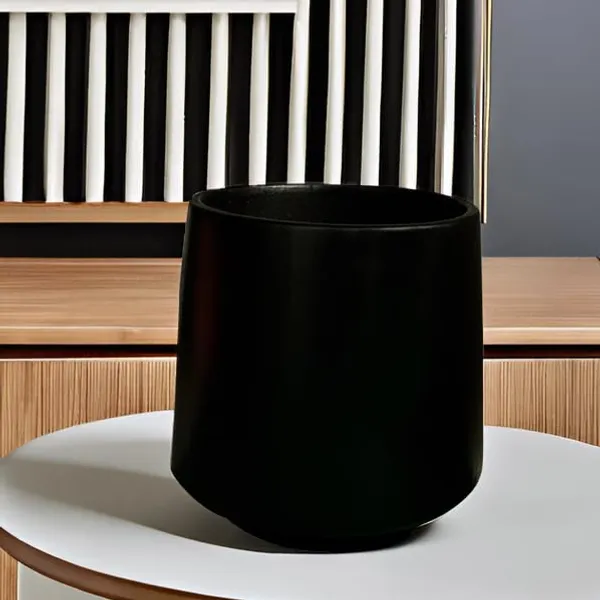 Clara_Black_Ceramic_Pots_For_Indoor_Plants,_Planters,Gamla,Outdoor,Balcony,Home,Round,Garden,_Office_Decor,Succulent(H_-_12.5_X_D_-_12.5_Cm)