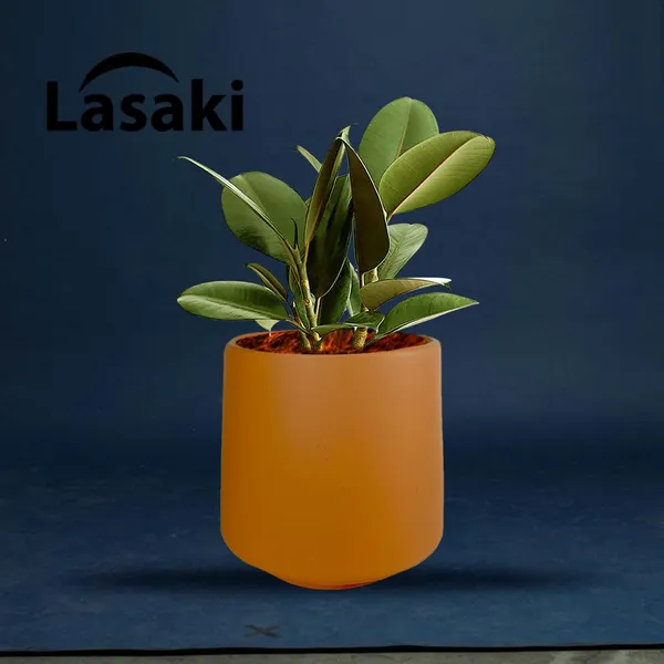 Clara_Ginger_Ceramic_Pots_For_Indoor_Plants,_Planters,Gamla,Outdoor,Balcony,Home,Round,Garden,_Office_Decor,Succulent(H_-_12.5_X_D_-_12.5_Cm)