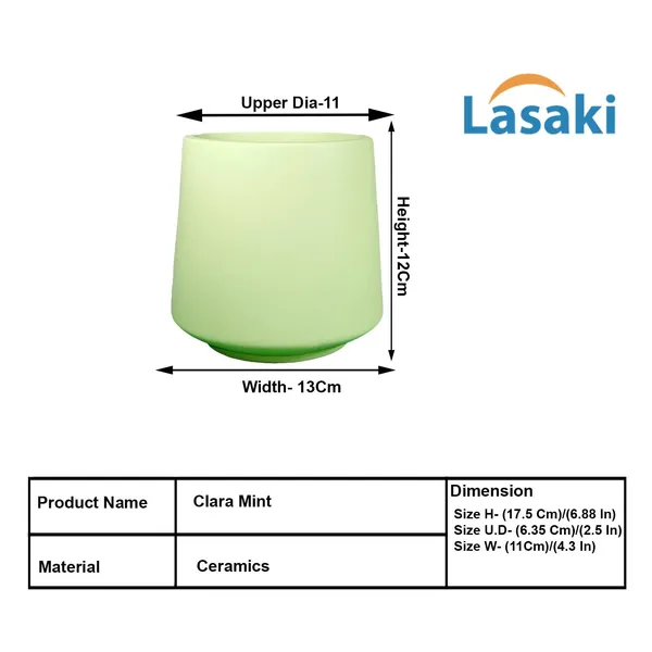 Clara_Mint_Ceramic_Pots_For_Indoor_Plants,_Planters,Gamla,Outdoor,Balcony,Home,Round,Garden,_Office_Decor,Succulent(H_-_12.5_X_D_-_12.5_Cm)