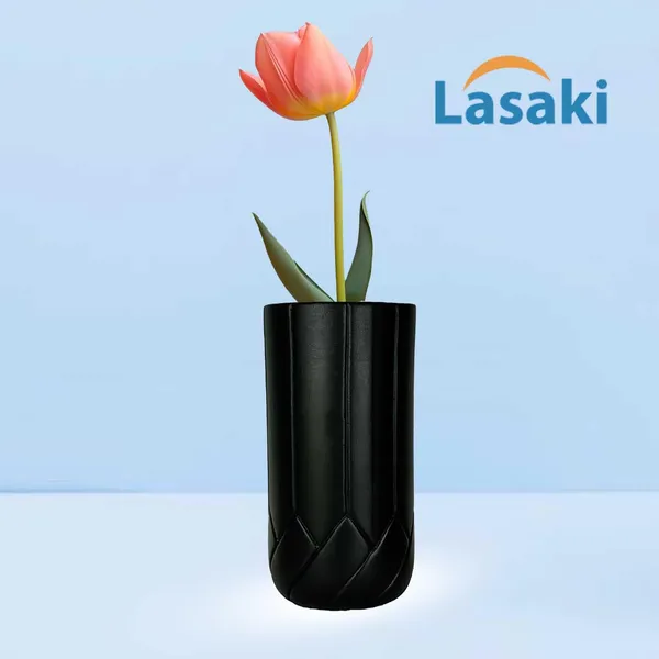 Vexa_Black_Ceramic_Flower_Vase_For_Living_Room,_Bedroom,_Dining_Table,_Home_Decoration,_Artificial_Flowers_(D-_10_X_H_-_20_Cm)