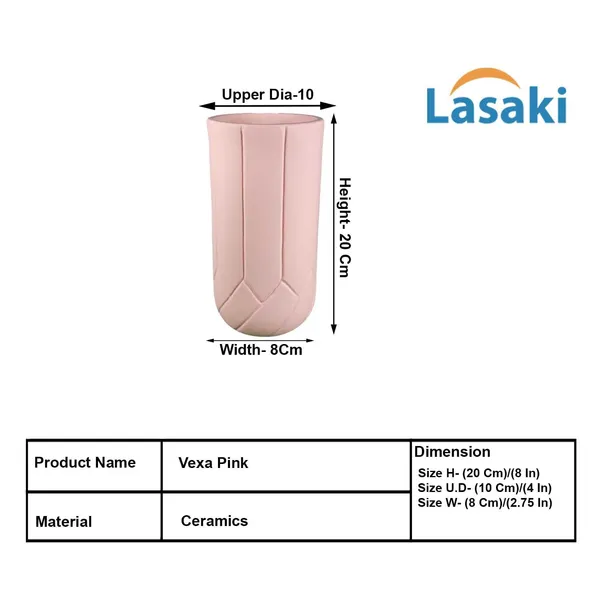 Vexa_Pink_Ceramic_Flower_Vase_For_Living_Room,_Bedroom,_Dining_Table,_Home_Decoration,_Artificial_Flowers_(D-_10_X_H_-_20_Cm)