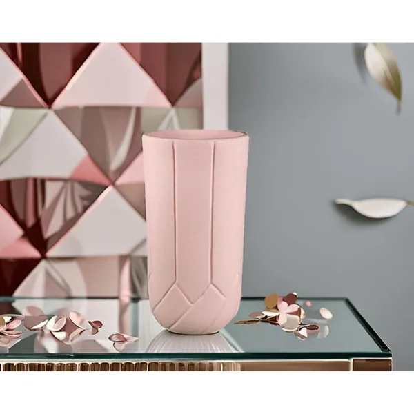 Vexa_Pink_Ceramic_Flower_Vase_For_Living_Room,_Bedroom,_Dining_Table,_Home_Decoration,_Artificial_Flowers_(D-_10_X_H_-_20_Cm)