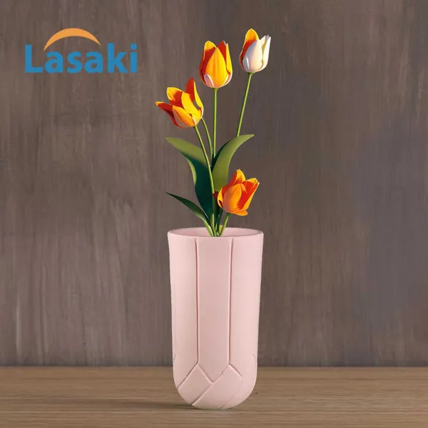 Vexa_Pink_Ceramic_Flower_Vase_For_Living_Room,_Bedroom,_Dining_Table,_Home_Decoration,_Artificial_Flowers_(D-_10_X_H_-_20_Cm)