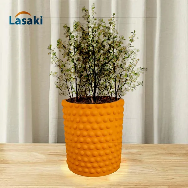 Bubble_Big_Lily_Ceramic_Pots_For_Indoor_Plants,_Planters,Gamla,Outdoor,Balcony,Home,Round,Garden,_Office_Decor,Succulent(H_-_15_X_D_-_13_Cm)